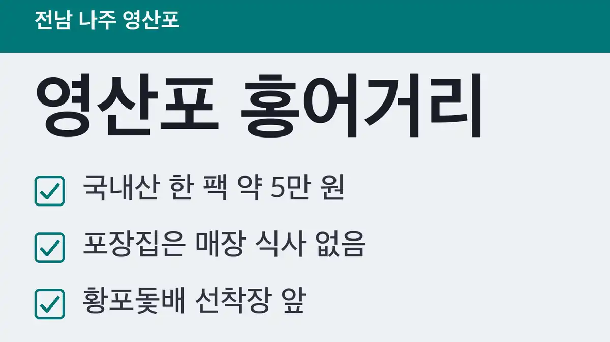 영산포 홍어거리, 어떤 곳인가