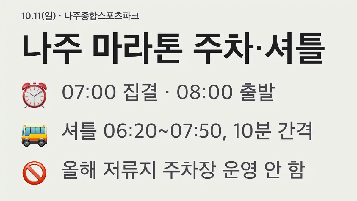 나주 마라톤 대회 요강 한눈에 보기